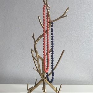 Colored Pearl Necklaces Blue and Orange